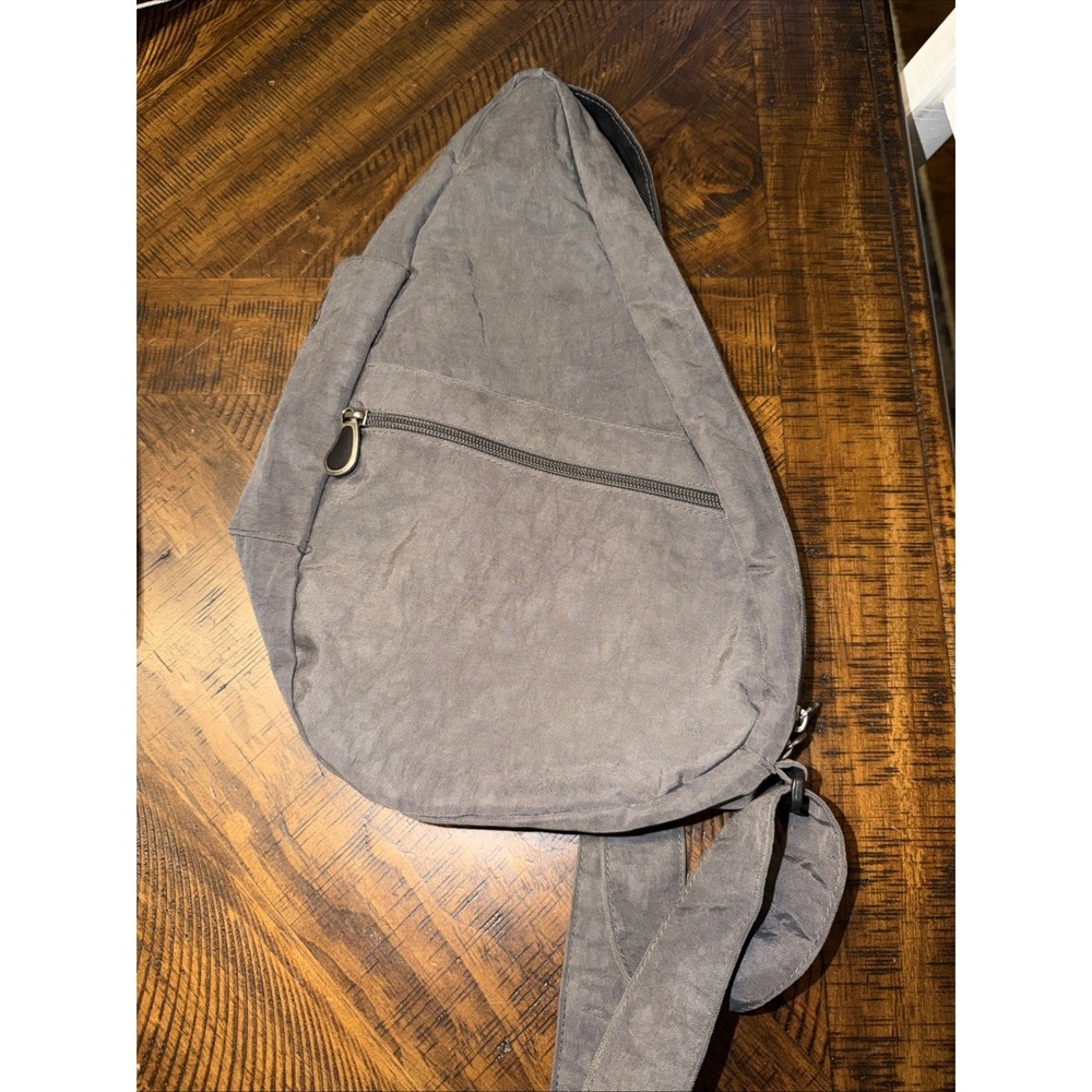 HEALTHY BACK BAG Gray Sling Backpack Ergonomic Crossbody Bag Tear Drop
